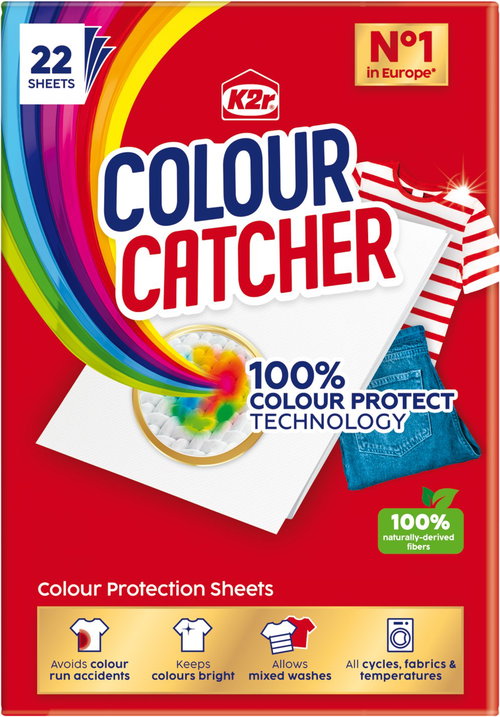 K2R Colour Catcher Washing Wipes 22 pcs - Colour Absorbing Sheets - Main image